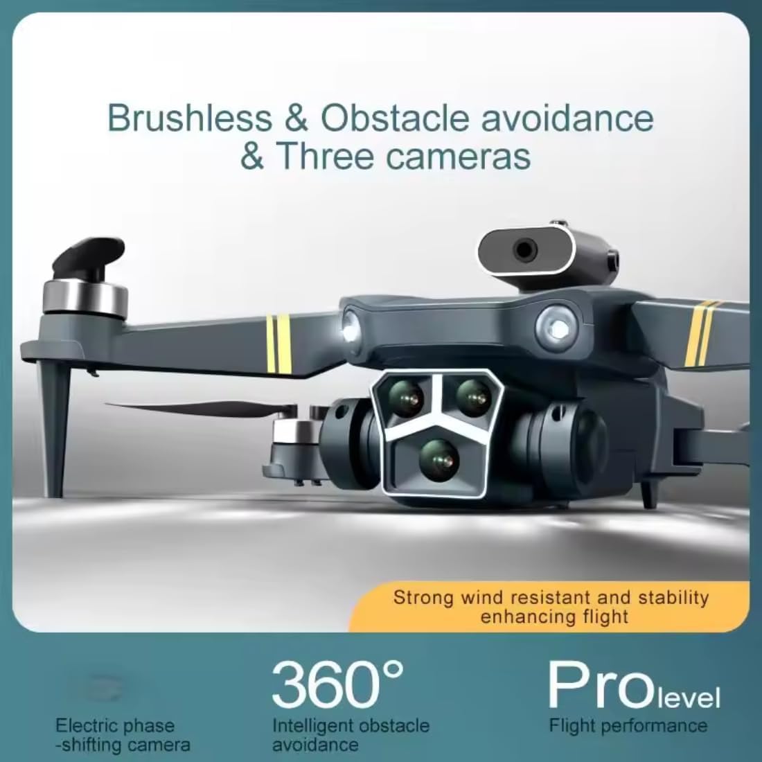 Brushless Toy Drone with 4K UHD Camera, 45-Minute Flight Time, Foldable Design, Smart Flight Modes (Follow Me, Auto Return), Auto Return & Stable Flight for Aerial Photography & Exploration.(Y3-MAX)