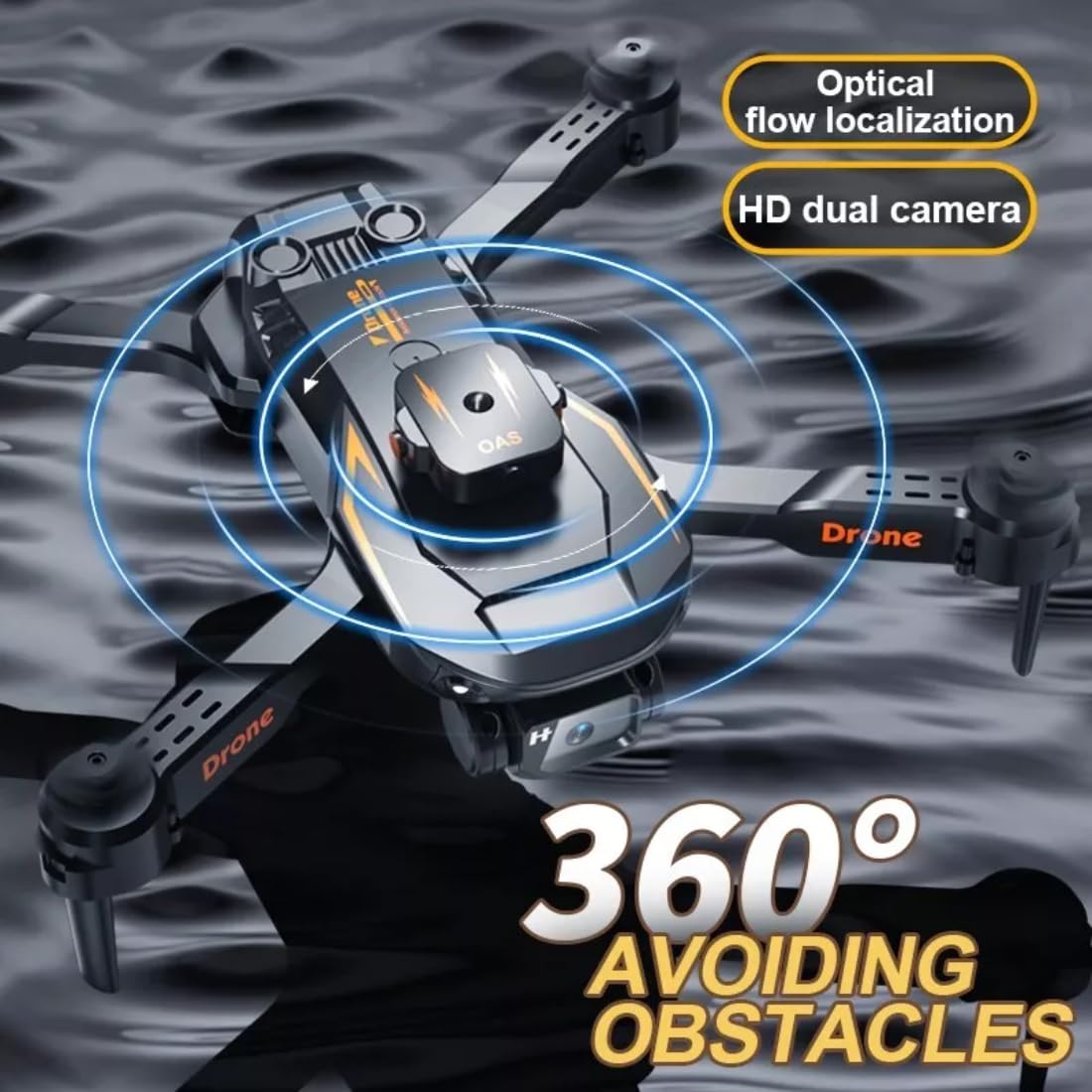 4K UHD Camera Toy Drone with 30-Minute Battery Life, Auto Return, 6-Axis Gyro Stability, Smart Auto-Fly Modes, 360° Stunt Flip, One-Key Return, Follow-Me, Gesture Control for Aerial Photography.(S12)