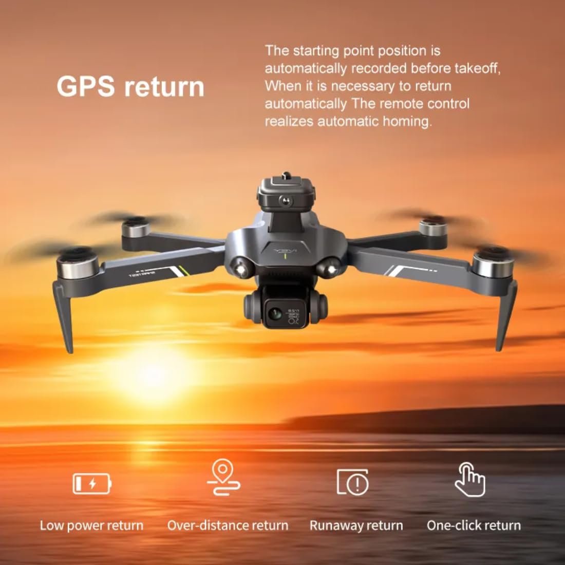 4K Brushless Toy Drone with Long-Range Control, Foldable Design, Auto Return, Long Flight Time and 45-Minute Flight Time for Advanced Aerial Photography and Exploration. (V28)