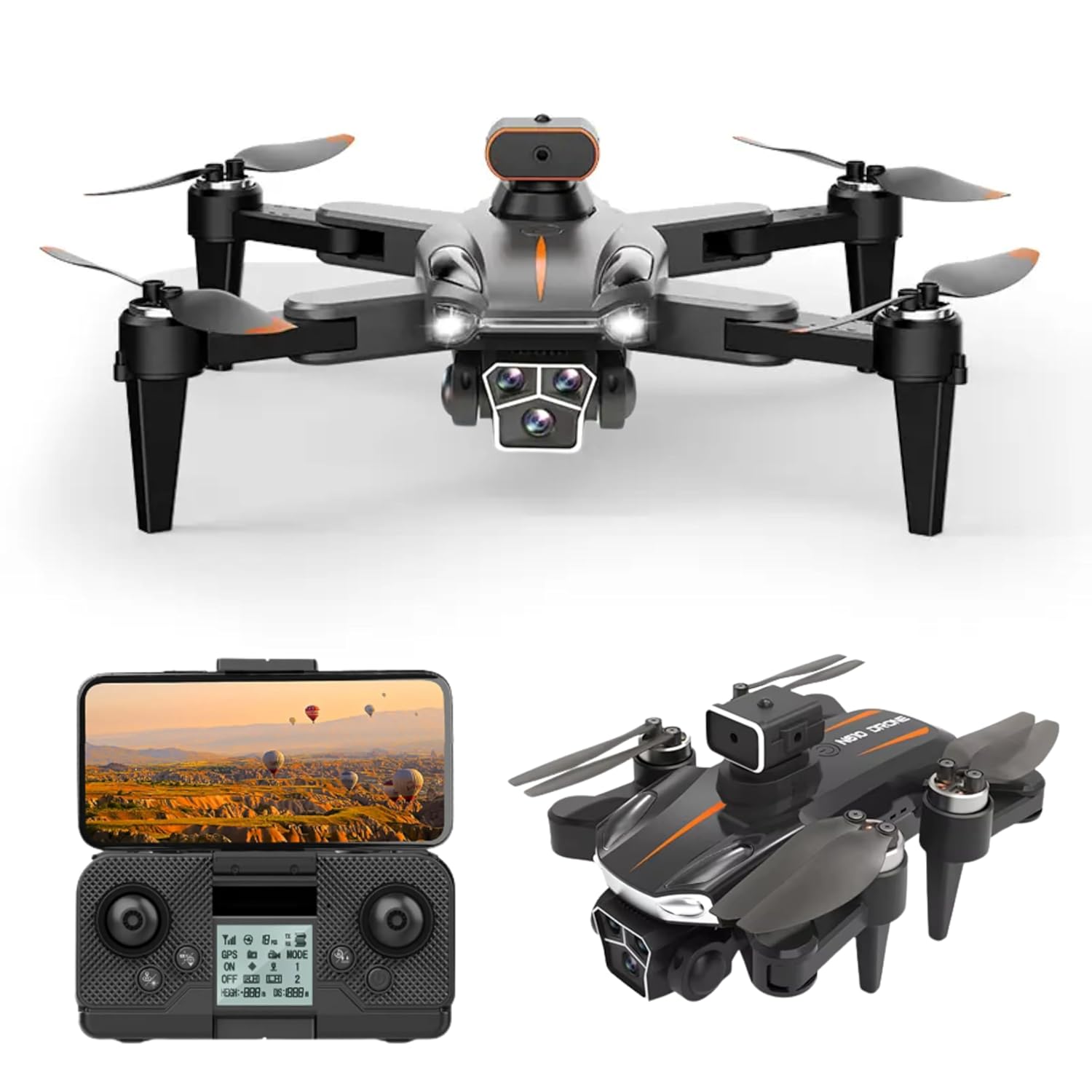 4K UHD Camera Toy Drone with 30-Minute Battery Life, Auto Return, GPS & Brushless, Smart Auto-Fly Modes, 360° Stunt Flip, One-Key Return, Follow-Me, Gesture Control for Aerial Photography. (P11 GPS)