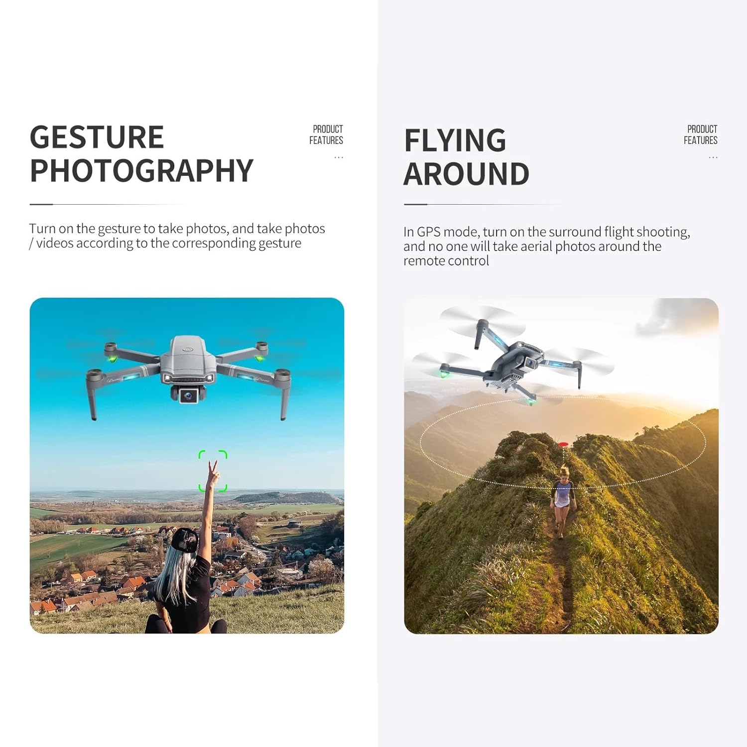 Drone with Camera 8K 30 Mins Flight with 5GHz Auto Return Transmission GPS Brushless Motor Foldable and One-Key Return Headless Mode Aerial Photography Toy Drone Multicolor. (LH-X80G)