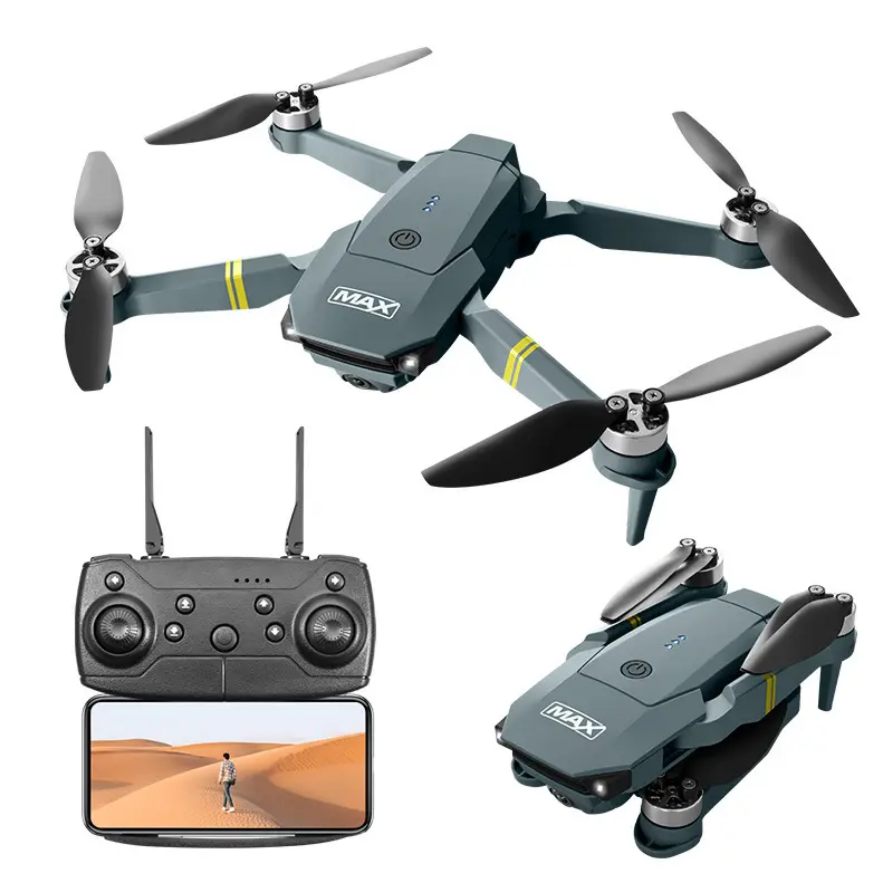 4K Ultra HD Brushless Toy Drone with Long Battery Life, Smart Flight Modes, Foldable Design, and 30-Minute Flight Time for Aerial Photography and Auto Return. (Multicolor)(998-MAX)
