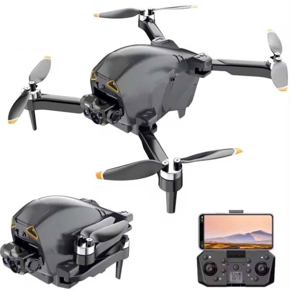 4K UHD Brushless Toy Drone with 30-Minute Flight Time, 5G Wi-Fi FPV, Auto Return, Long Range Control, Intelligent Flight Modes, 360° Flip, For Aerial Photography.(Multicolor) (W14HW)