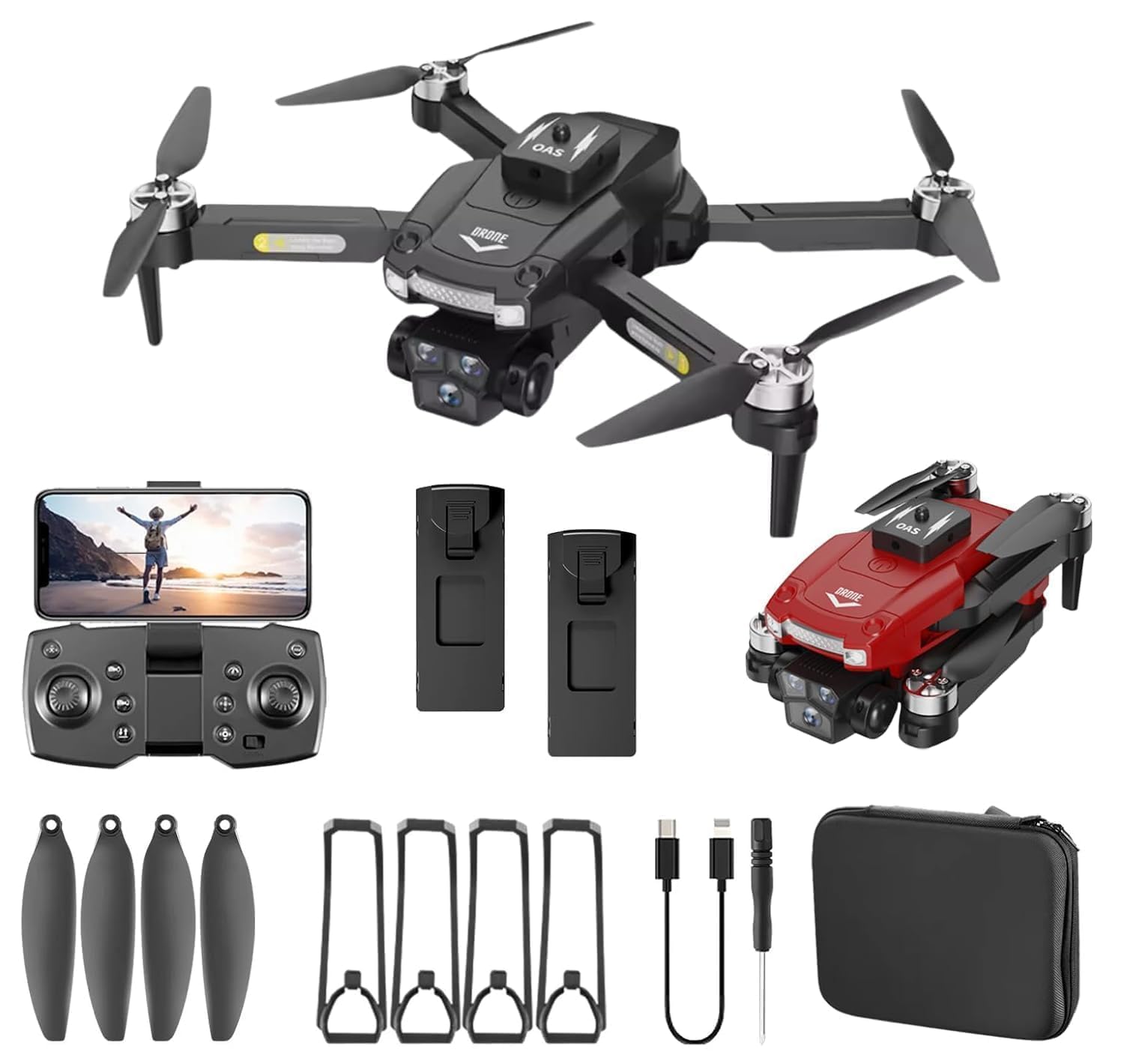 Pro-Grade 4K Toy Drone with Brushless Motors, Smart Features, Foldable Design, and 30-Minute Flight Time for Stunning Aerial Footage & Auto Return. (Multicolor)(JS2 PRO)