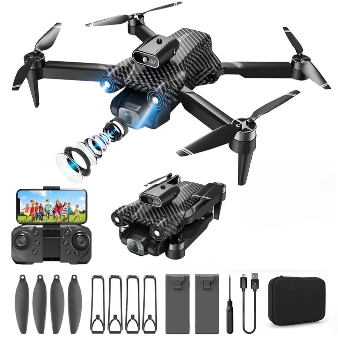 Brushless Toy Drone with 4K UHD Camera, 30-Minute Flight Time, Foldable Design, Smart Flight Modes, Auto Return & Stable Flight for Aerial Photography & Exploration.(A13)