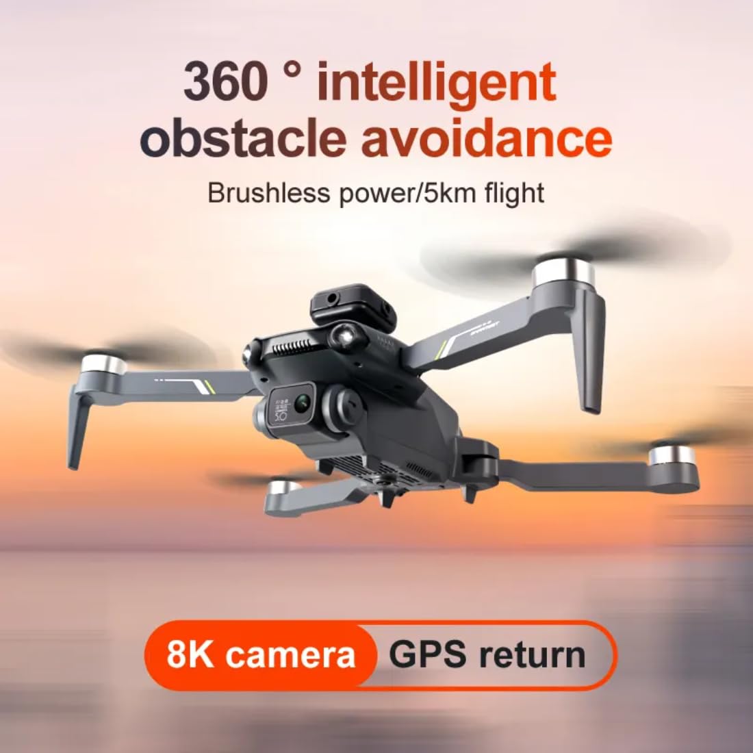 4K Brushless Toy Drone with Long-Range Control, Foldable Design, Auto Return, Long Flight Time and 45-Minute Flight Time for Advanced Aerial Photography and Exploration. (V28)