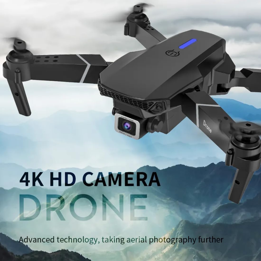 4K Toy Drone Advanced with Long Flight Time (30 mins), Real-Time Video Transmission, Obstacle Avoidance, One-Touch Takeoff/Return for Easy Aerial Photography and Auto Return.(Multicolor) (E88)