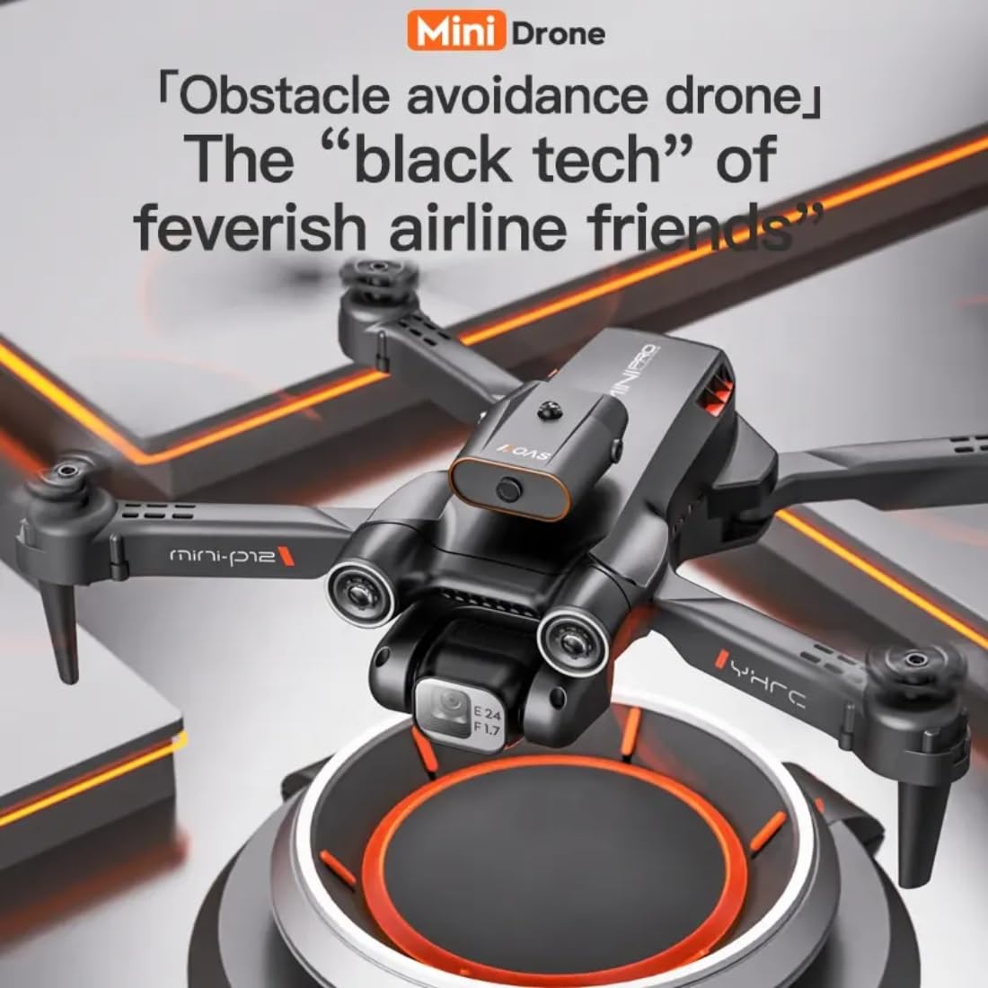 4K UHD Camera Toy Drone with 30-Minute Battery Life, Auto Return, 6-Axis Gyro Stability, Smart Auto-Fly Modes, 360° Stunt Flip, One-Key Return, Follow-Me, Gesture Control for Aerial Photography.(P12)