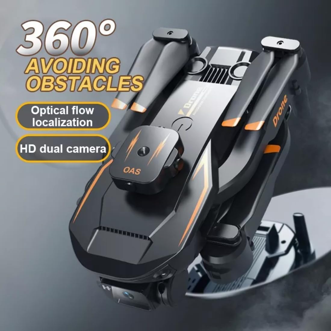 4K UHD Camera Toy Drone with 30-Minute Battery Life, Auto Return, 6-Axis Gyro Stability, Smart Auto-Fly Modes, 360° Stunt Flip, One-Key Return, Follow-Me, Gesture Control for Aerial Photography.(S12)