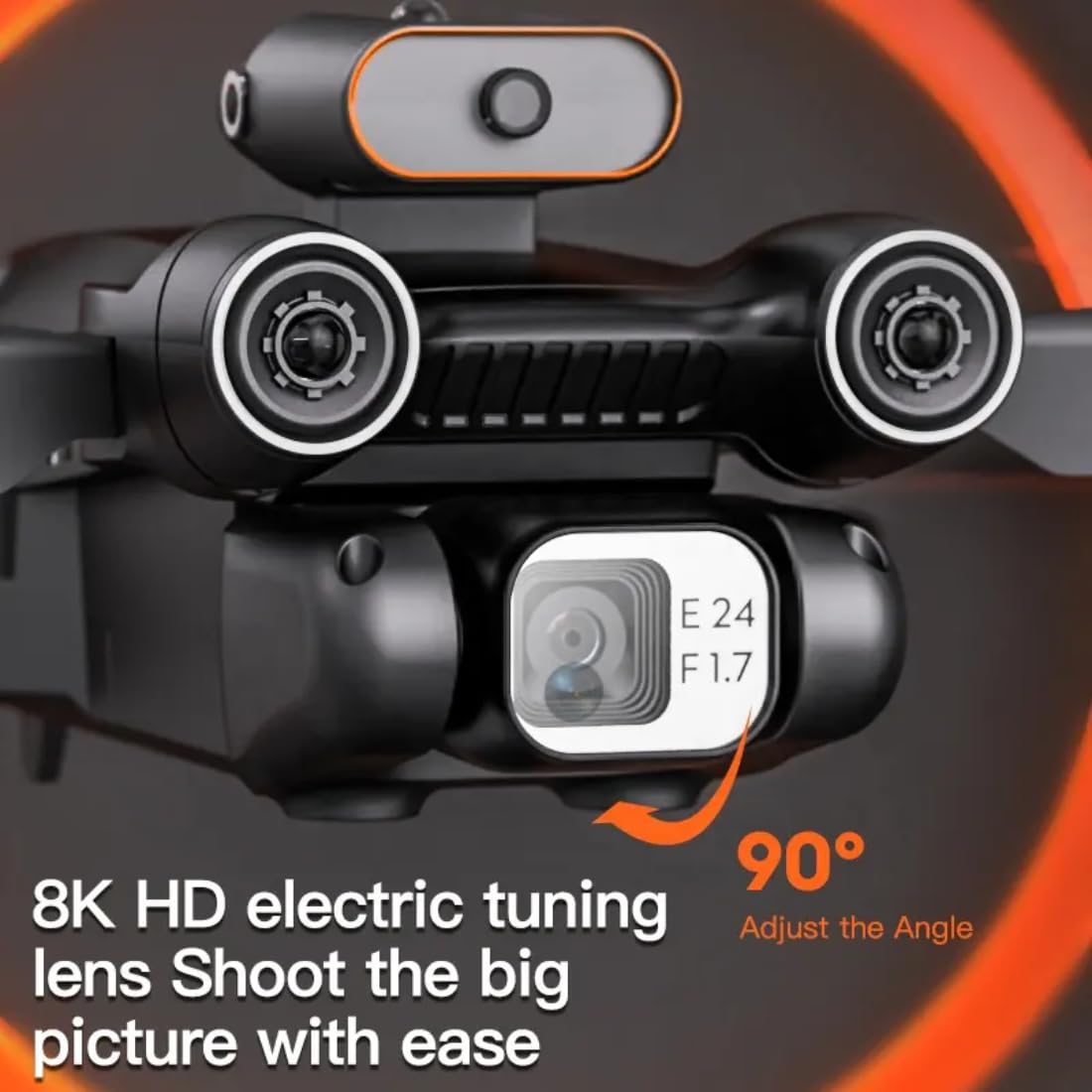 4K UHD Camera Toy Drone with 30-Minute Battery Life, Auto Return, 6-Axis Gyro Stability, Smart Auto-Fly Modes, 360° Stunt Flip, One-Key Return, Follow-Me, Gesture Control for Aerial Photography.(P12)