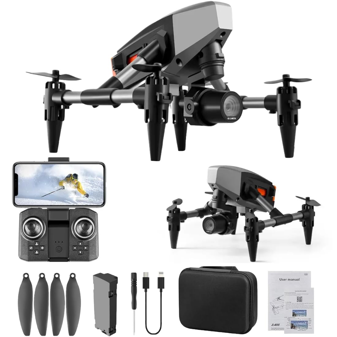 4K Toy Drone with 30-Minute Flight Time, Foldable Design, Intelligent Navigation, Long Flight Time, and Smart Flight Modes for High-Quality Aerial Photography & Exploration. (XD1)