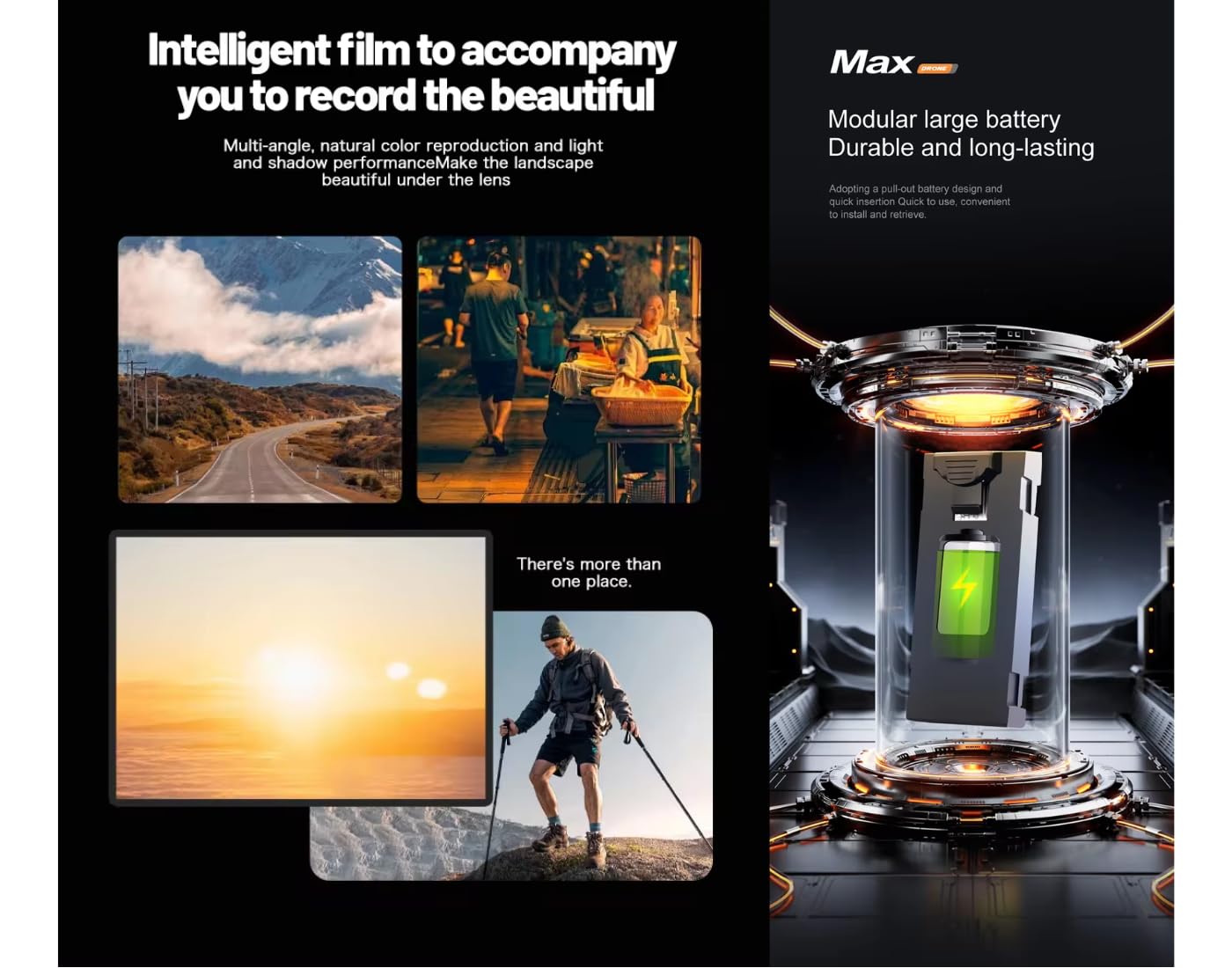 Brushless Toy Drone with 4K UHD Camera, 30-Minute Flight Time, Foldable Design, Smart Flight Modes, Auto Return & Stable Flight for Aerial Photography & Exploration. (M3-MAX)